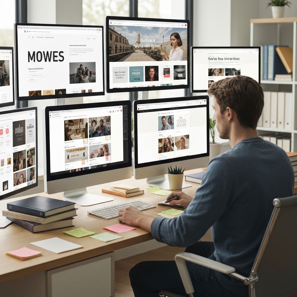 Professional web design workspace