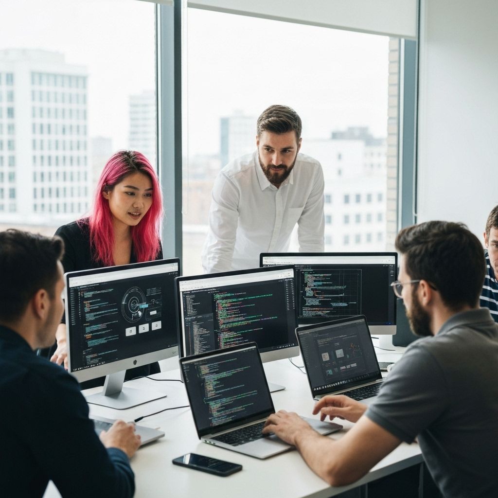 Professional web development workspace